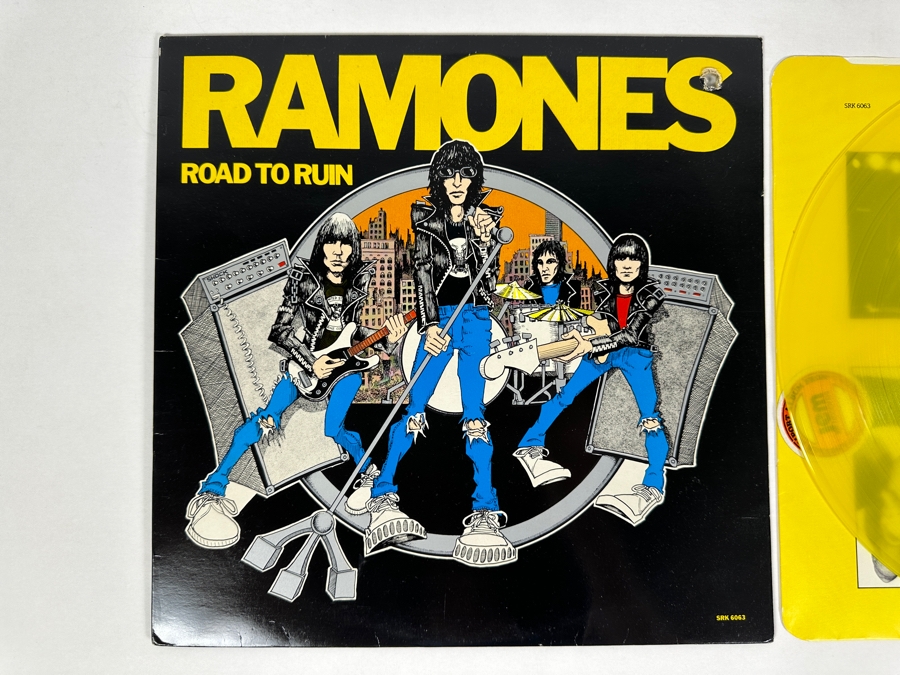 Ramones - Road To Run SRK 6063 Sire Records Vinyl Record 1978 Yellow Translucent Vinyl [Photo 2]