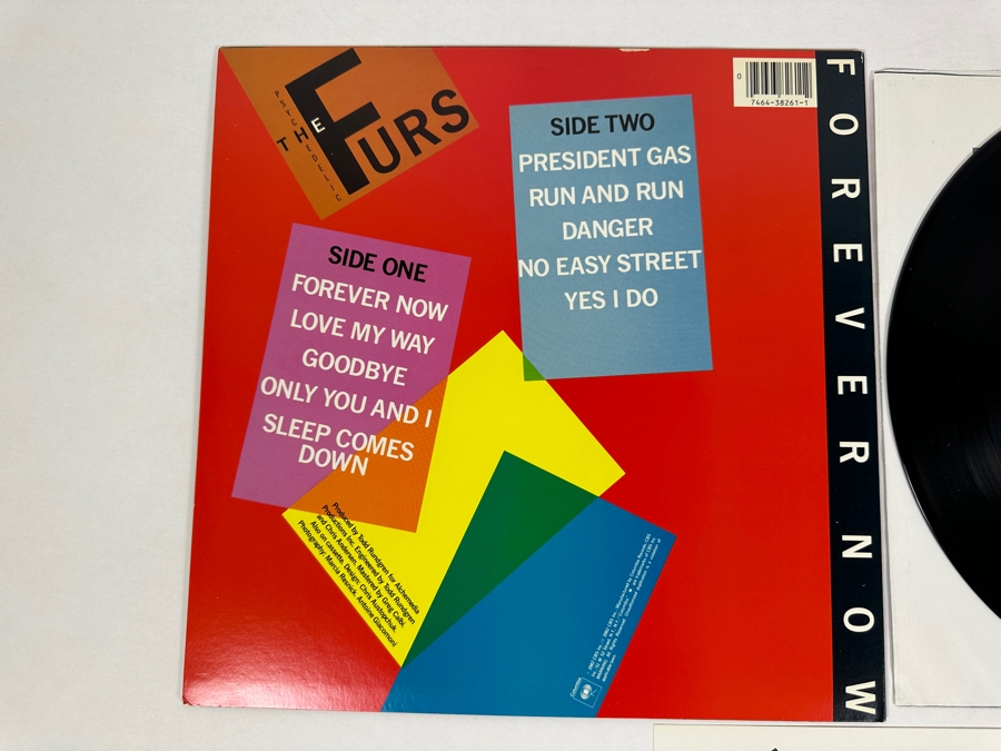 The Psychedelic Furs - Forever Now ARC 38261 Columbia Records Vinyl Record 1982 With The Psychedelic Furs Shryock Auditorium Concert Poster April 4, 1983 [Photo 6]