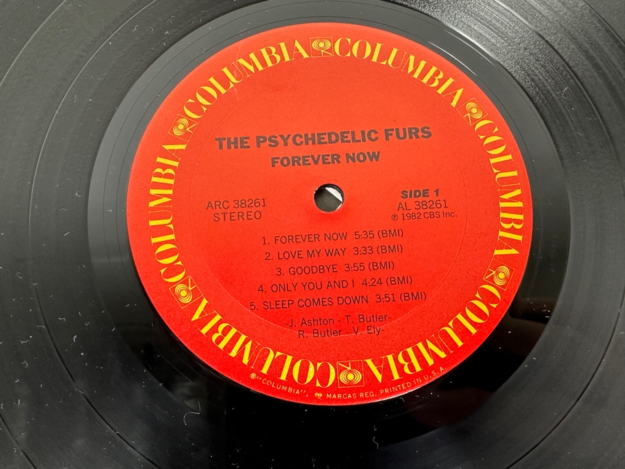 The Psychedelic Furs - Forever Now ARC 38261 Columbia Records Vinyl Record 1982 With The Psychedelic Furs Shryock Auditorium Concert Poster April 4, 1983 [Photo 8]