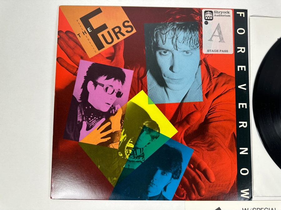 The Psychedelic Furs - Forever Now ARC 38261 Columbia Records Vinyl Record 1982 With The Psychedelic Furs Shryock Auditorium Concert Poster April 4, 1983 [Photo 4]