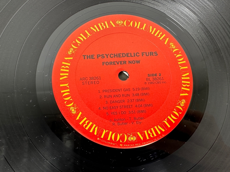 The Psychedelic Furs - Forever Now ARC 38261 Columbia Records Vinyl Record 1982 With The Psychedelic Furs Shryock Auditorium Concert Poster April 4, 1983 [Photo 10]