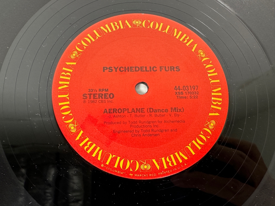 The Psychedelic Furs - Love My Way 44-03197 Columbia Records 12' Single Vinyl Record 1982 Promo Record [Photo 8]
