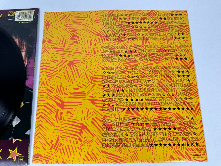 The Psychedelic Furs - Mirror Moves BFC 39278 Columbia Records Vinyl Record 1984 Promo Record [Photo 10]