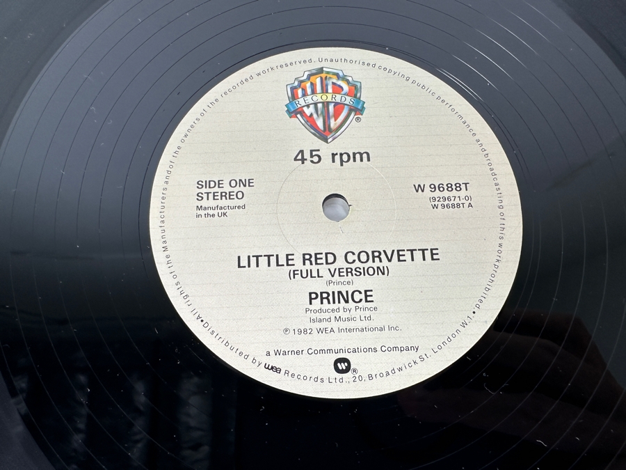 Prince - Little Red Corvette W 9688T Warner Bros Records Vinyl Record UK 1982 [Photo 9]