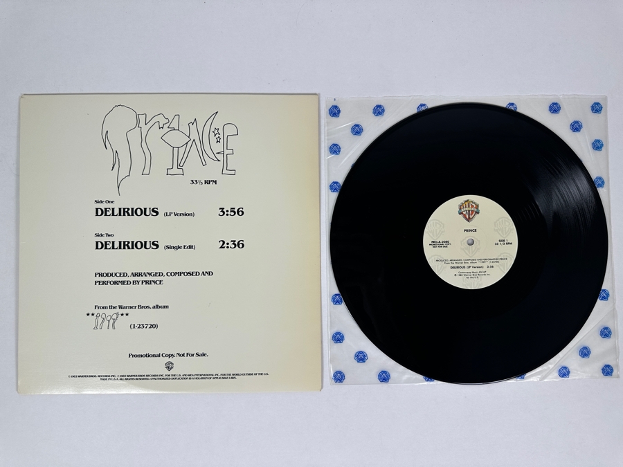 Prince - Delirious PRO-A-2080 Warner Bros Records 12' Single Vinyl Record 1982 Promo Copy [Photo 1]