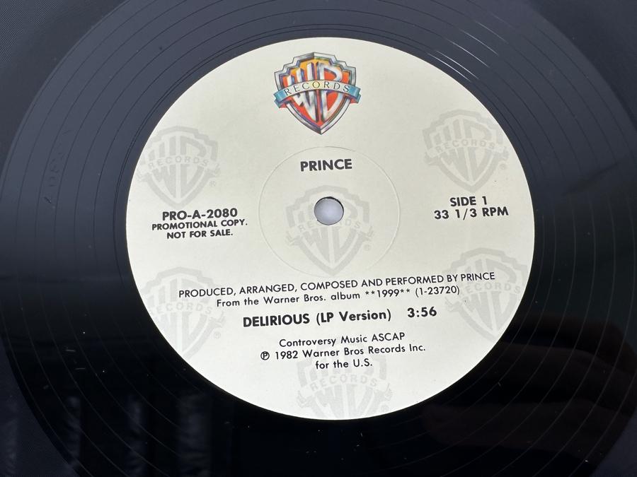 Prince - Delirious PRO-A-2080 Warner Bros Records 12' Single Vinyl Record 1982 Promo Copy [Photo 5]