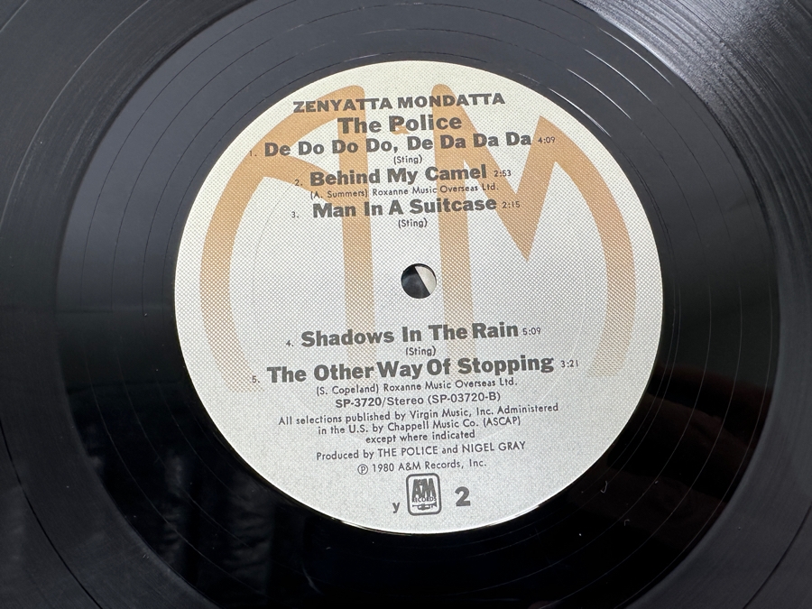 The Police - Zenyatta Mondatta SP-3720 A&M Records Vinyl Record 1980 [Photo 9]