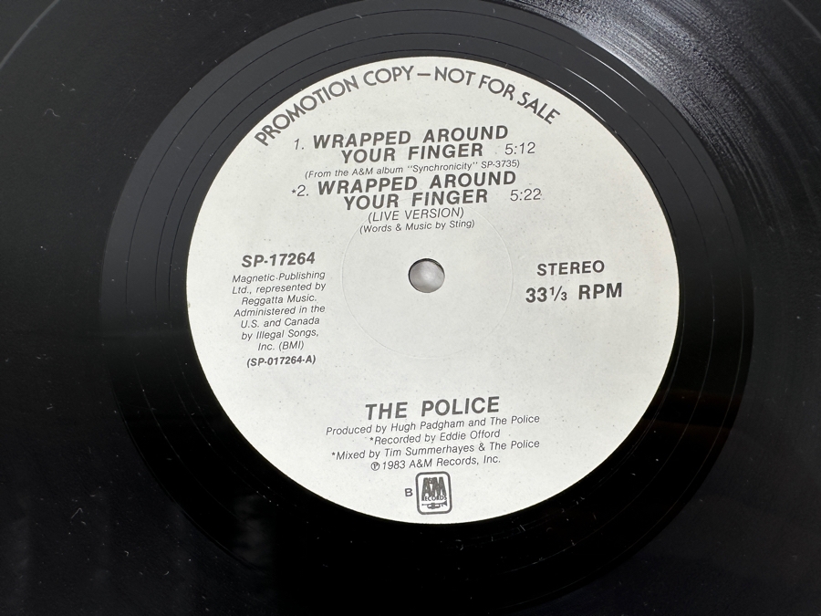The Police - Wrapped Around Your Finger SP-17264 A&M Records 12' Vinyl Record 1983 Promo Copy [Photo 5]