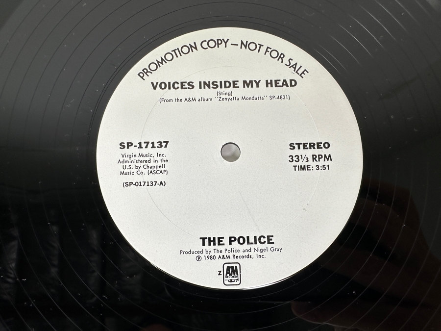 The Police - Voices Inside My Head SP-17137 A&M Records Vinyl Record 1980 Promo Copy [Photo 3]