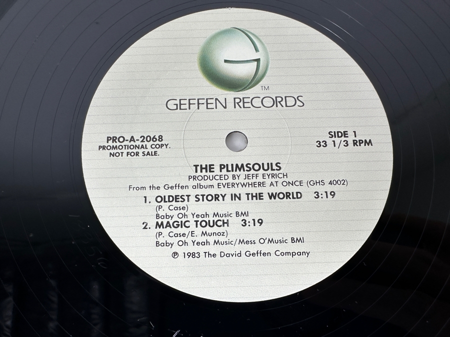 The Plimsouls - Oldest Story In The World PRO-A-2068 Geffen Records 12' Vinyl Record 1983 Promo Copy [Photo 5]