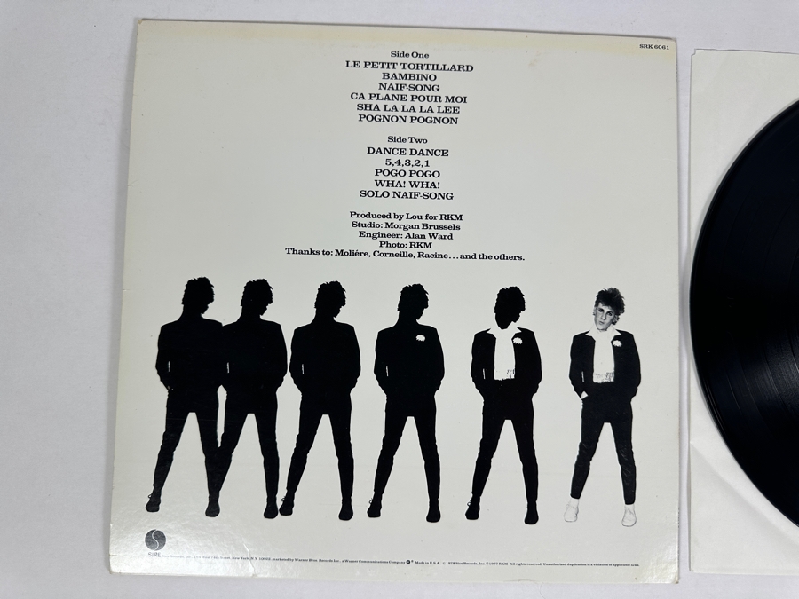 Plastic Bertrand - Ca Plane Pour Moi SRK 6061 Sire Records Vinyl Record 1977 [Photo 3]