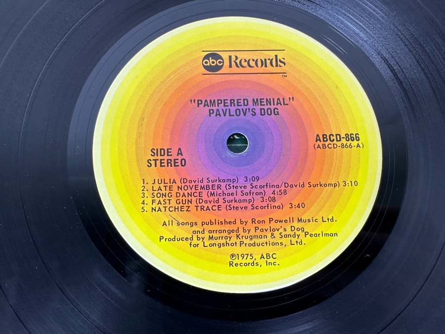 Pavlov's Dog - 'Pampered Menial' ABCD-866 ABC Records Vinyl Record 1975 [Photo 9]