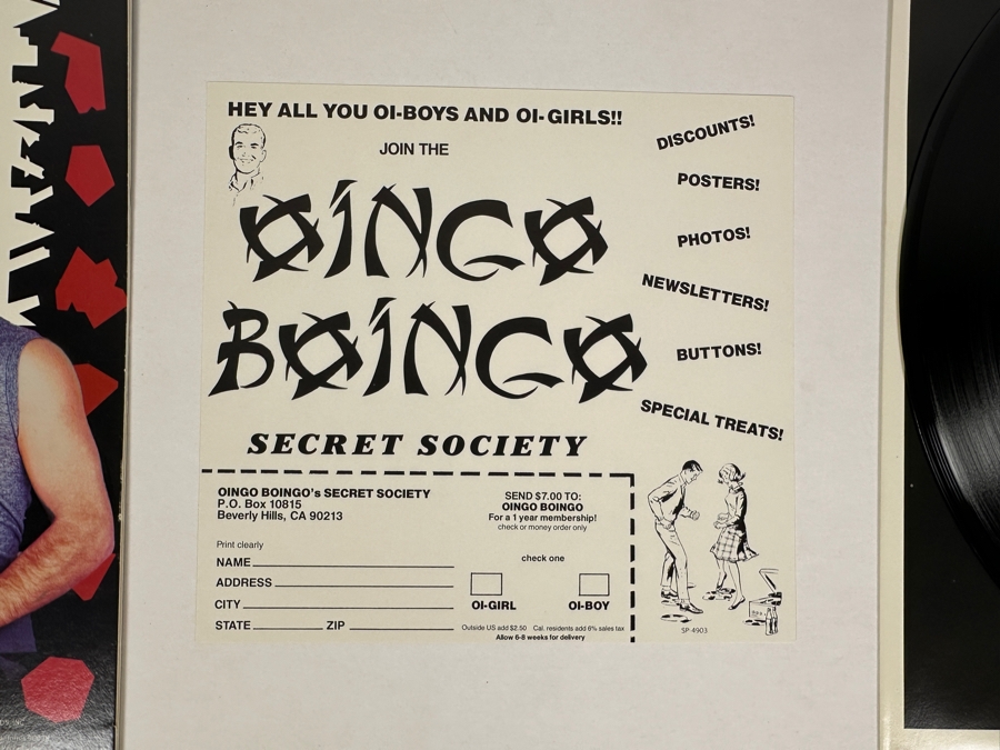 Oingo Boingo - Nothing To Fear SP-4903 A&M Records Vinyl Record 1982 [Photo 4]