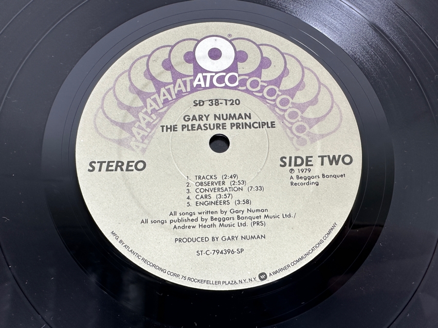 Gary Numan - The Pleasure Principle SD 38-120 ATCO Records Vinyl Record 1979 [Photo 6]