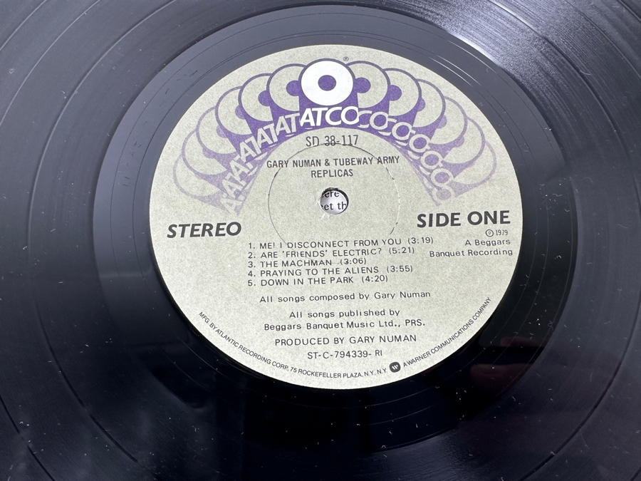 Gary Numan & Tubeway Army - Replicas SD 38-117 ATCO Records Vinyl Record 1979 Promo Copy [Photo 7]