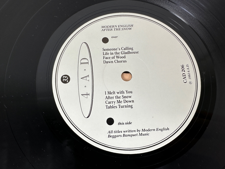 Modern English - After The Snow CAD206 4AD Vinyl Record 1982 UK Import [Photo 6]