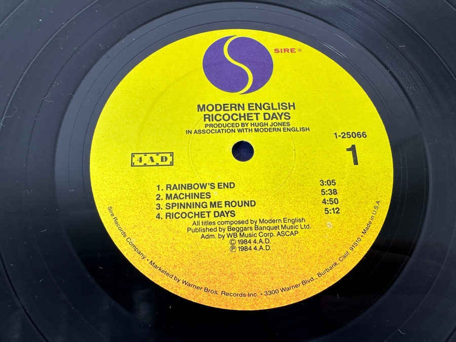 Modern English - Richochet Days 1-25066 Sire Records Vinyl Records 1984 Promo Record [Photo 6]