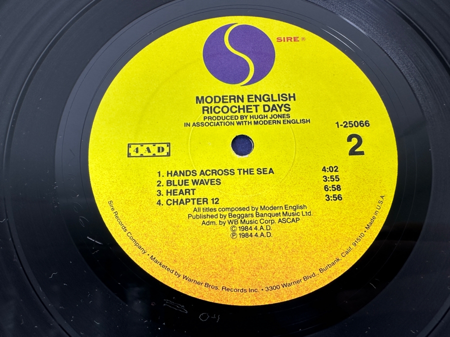 Modern English - Richochet Days 1-25066 Sire Records Vinyl Records 1984 Promo Record [Photo 8]