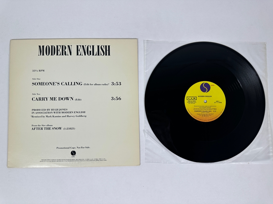 Modern English - Someone's Calling Pro-A-2035 Sire Records Vinyl Records 1984 4AD Promo Record