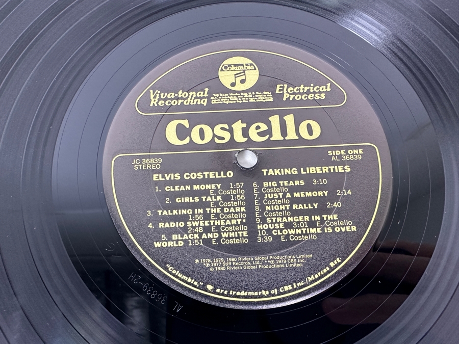 Elvis Costello - Taking Liberties AL 36839 Columbia Vinyl Record 1980 [Photo 5]