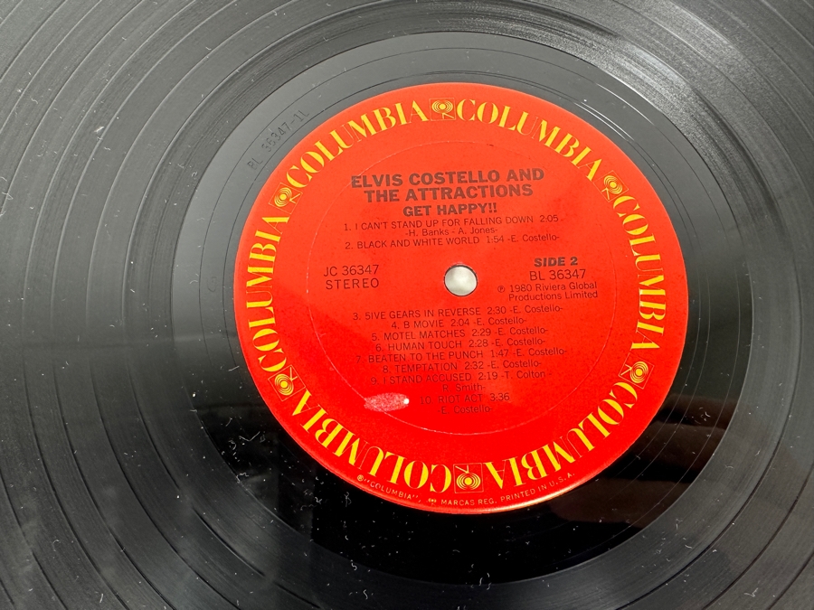Elvis Costello And The Attractions - Get Happy!! AL 36347 Columbia Records Vinyl Record 1980 [Photo 7]
