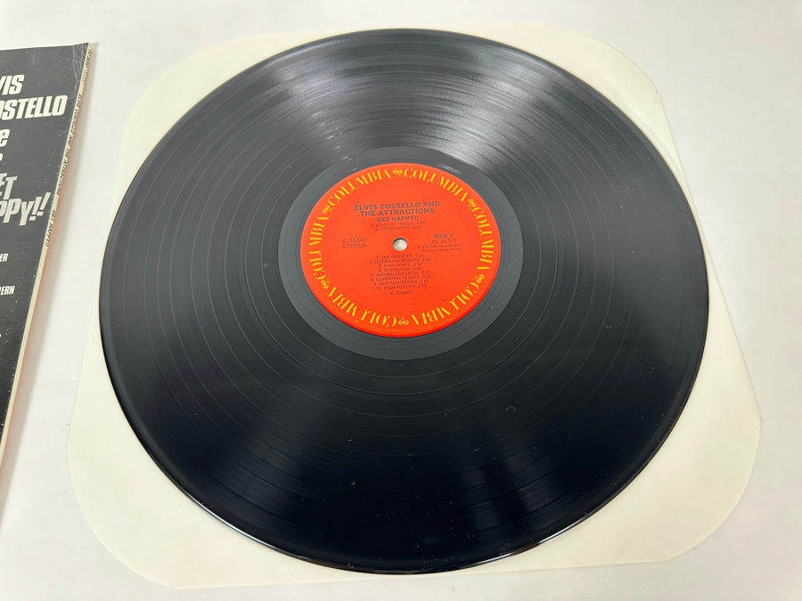 Elvis Costello And The Attractions - Get Happy!! AL 36347 Columbia Records Vinyl Record 1980 [Photo 4]