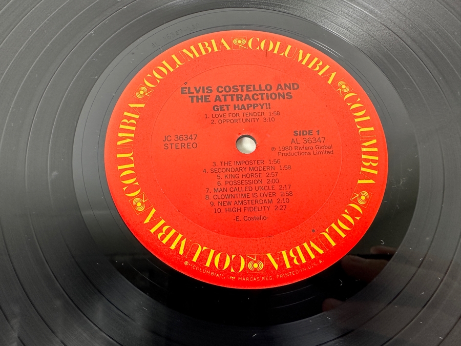 Elvis Costello And The Attractions - Get Happy!! AL 36347 Columbia Records Vinyl Record 1980 [Photo 5]