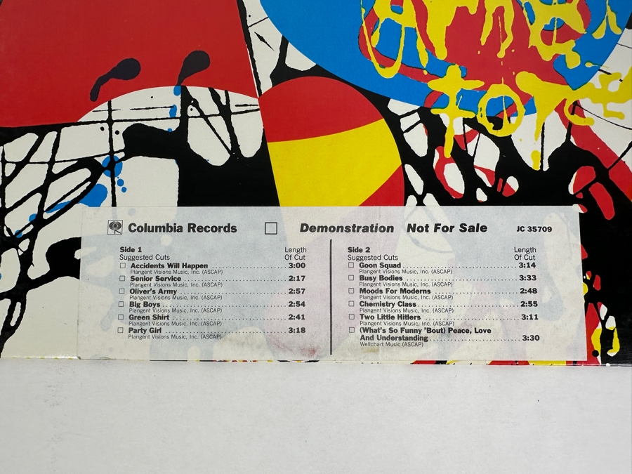 Elvis Costello - Armed Forces AL 35709 Columbia Vinyl Record 1978 Promo Copy [Photo 3]