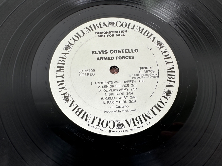 Elvis Costello - Armed Forces AL 35709 Columbia Vinyl Record 1978 Promo Copy [Photo 7]