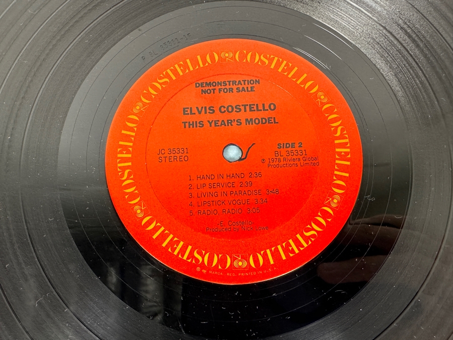 Elvis Costello - This Year's Model AL 35331 Columbia Vinyl Record 1978 Promo Copy [Photo 10]