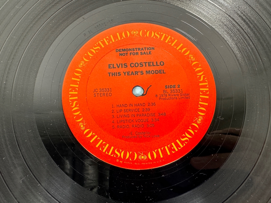 Elvis Costello - This Year's Model AL 35331 Columbia Vinyl Record 1978 Promo Copy [Photo 9]