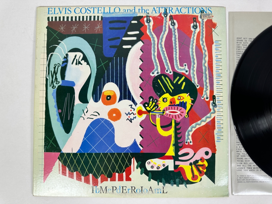 Elvis Costello And The Attractions - Imperial Bedroom AL 38157 Columbia Vinyl Record 1982 Promo Copy [Photo 2]