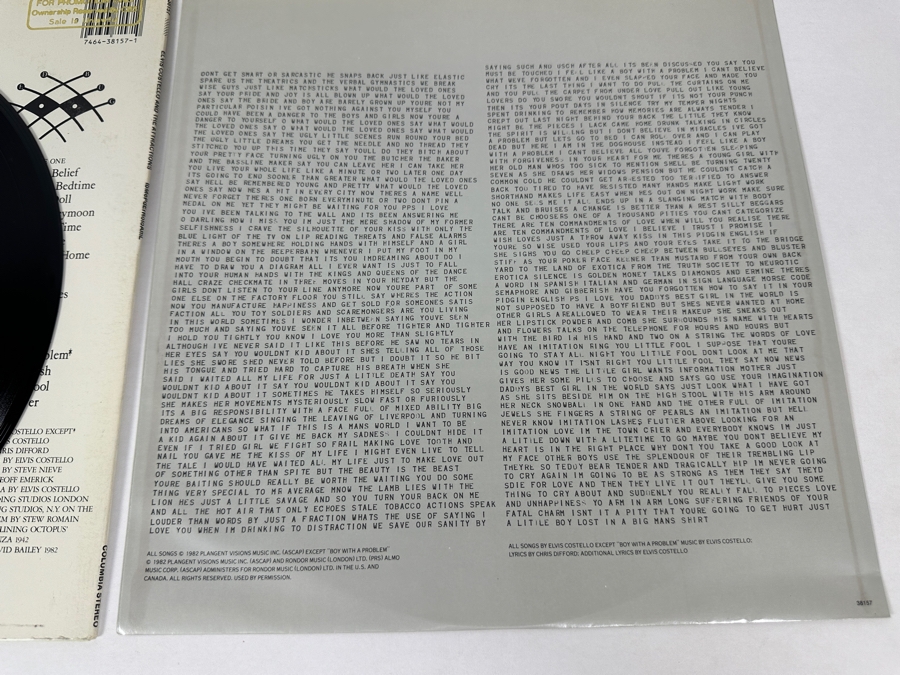 Elvis Costello And The Attractions - Imperial Bedroom AL 38157 Columbia Vinyl Record 1982 Promo Copy [Photo 9]