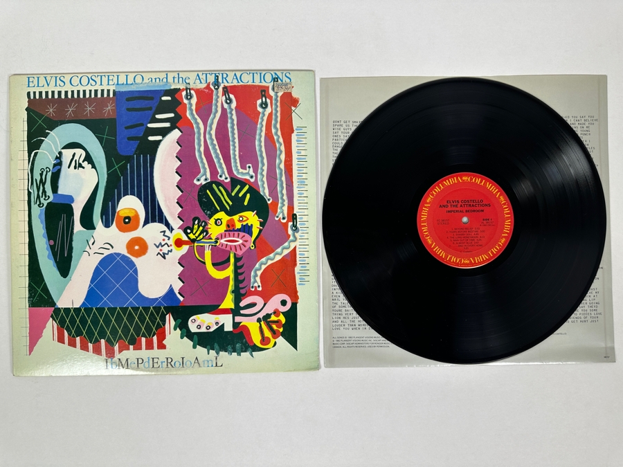 Elvis Costello And The Attractions - Imperial Bedroom AL 38157 Columbia Vinyl Record 1982 Promo Copy