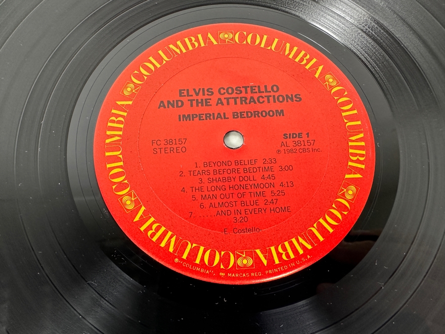 Elvis Costello And The Attractions - Imperial Bedroom AL 38157 Columbia Vinyl Record 1982 Promo Copy [Photo 6]