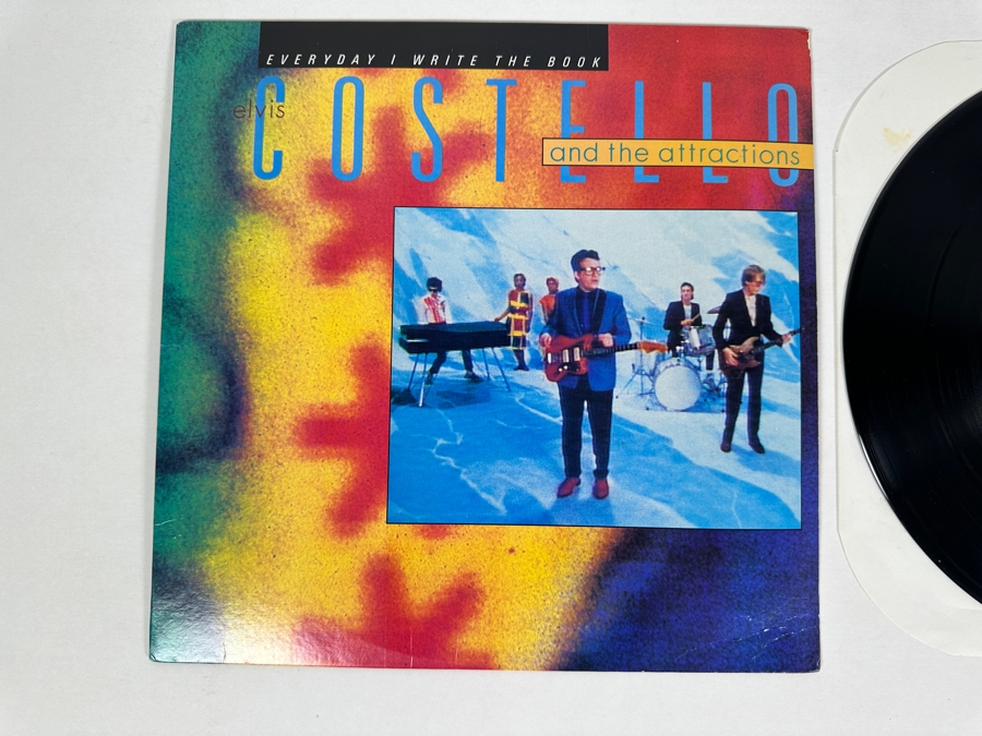Elvis Costello & The Attractions - Everyday I Write The Book 44-04115 Columbia 12' Vinyl Record 1983 [Photo 2]