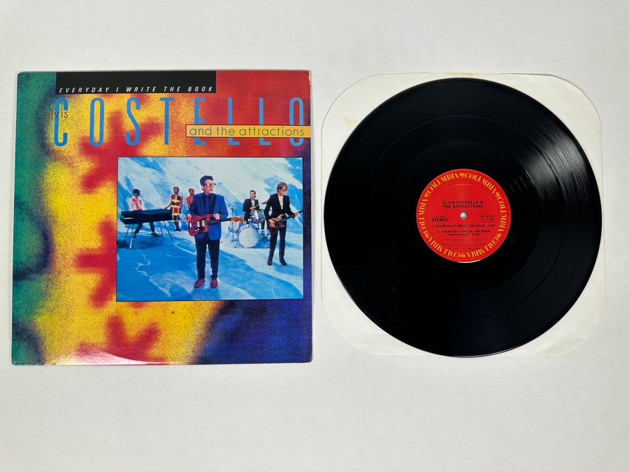 Elvis Costello & The Attractions - Everyday I Write The Book 44-04115 Columbia 12' Vinyl Record 1983