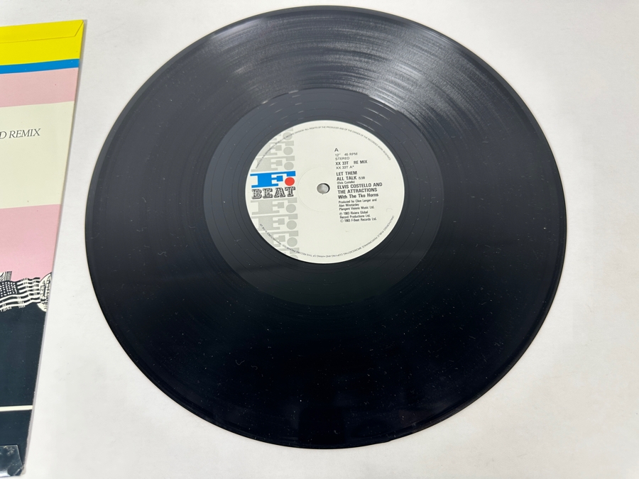 Elvis Costello And The Attractions - Let Them All Talk (Extended 12' Remix) XX 33T F-Beat 12' Vinyl Record 1983 UK Import [Photo 4]