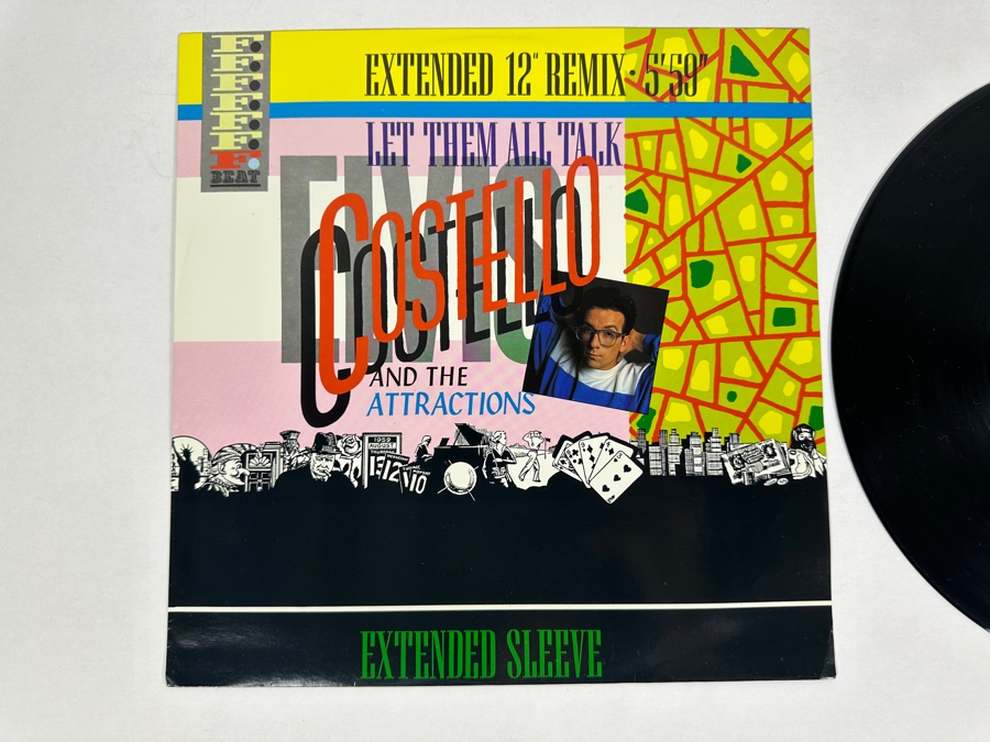 Elvis Costello And The Attractions - Let Them All Talk (Extended 12' Remix) XX 33T F-Beat 12' Vinyl Record 1983 UK Import [Photo 2]