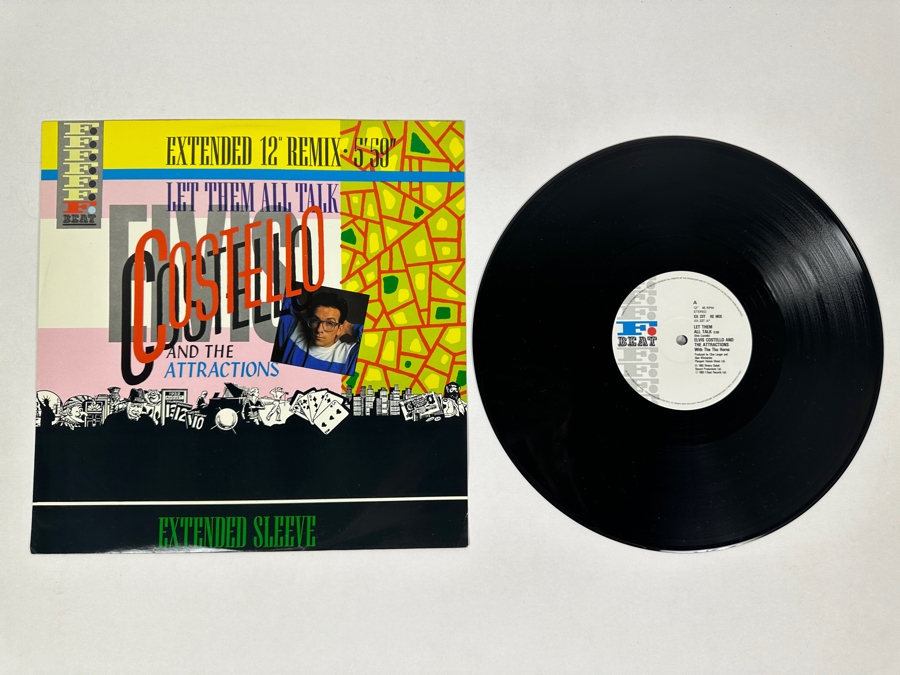 Elvis Costello And The Attractions - Let Them All Talk (Extended 12' Remix) XX 33T F-Beat 12' Vinyl Record 1983 UK Import