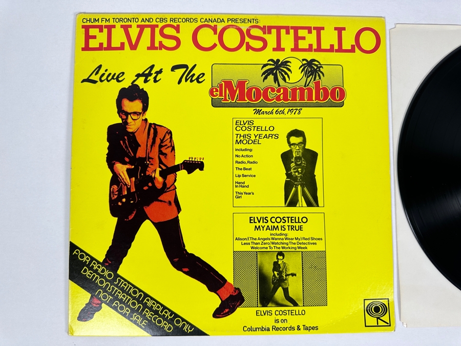 Elvis Costello - Live At The El Mocambo CDN 10 CBS Records Vinyl Record 1978 Canada Demo Copy [Photo 2]