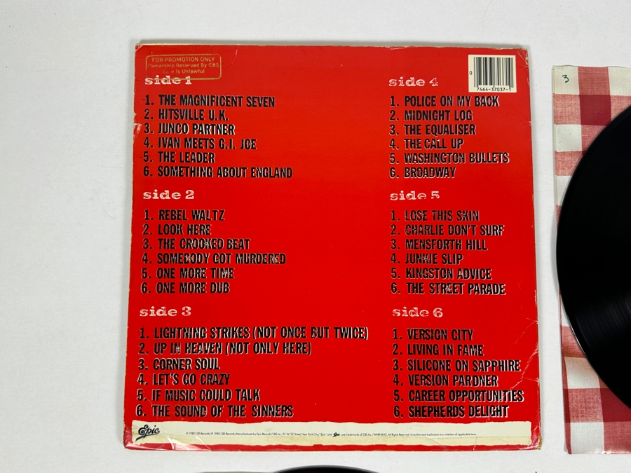 The Clash - Sandinista! E3X 37037 Epics Records 3 X Vinyl Record 1980 Promo Copy [Photo 4]