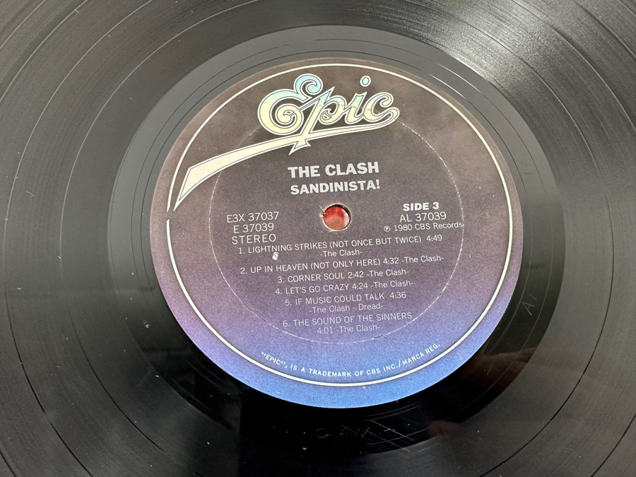The Clash - Sandinista! E3X 37037 Epics Records 3 X Vinyl Record 1980 Promo Copy [Photo 12]