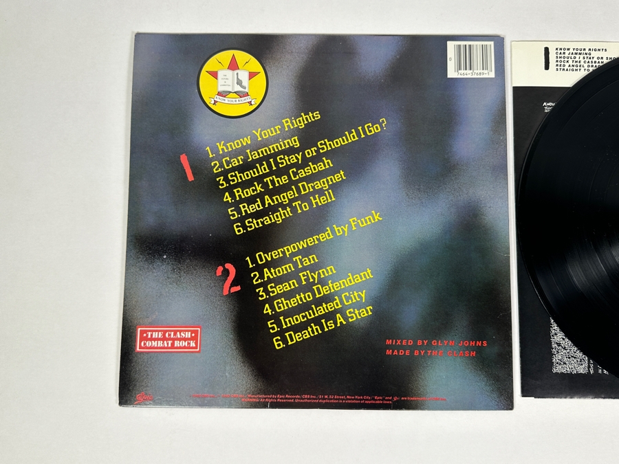 The Clash - Combat Rock FE 37689 Epic Records Vinyl Record 1982 [Photo 3]