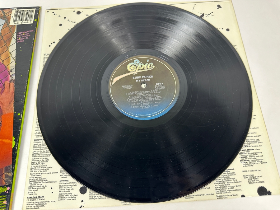 Surf Punks - My Beach NJE 36500 Epic Records Vinyl Record 1980 [Photo 6]