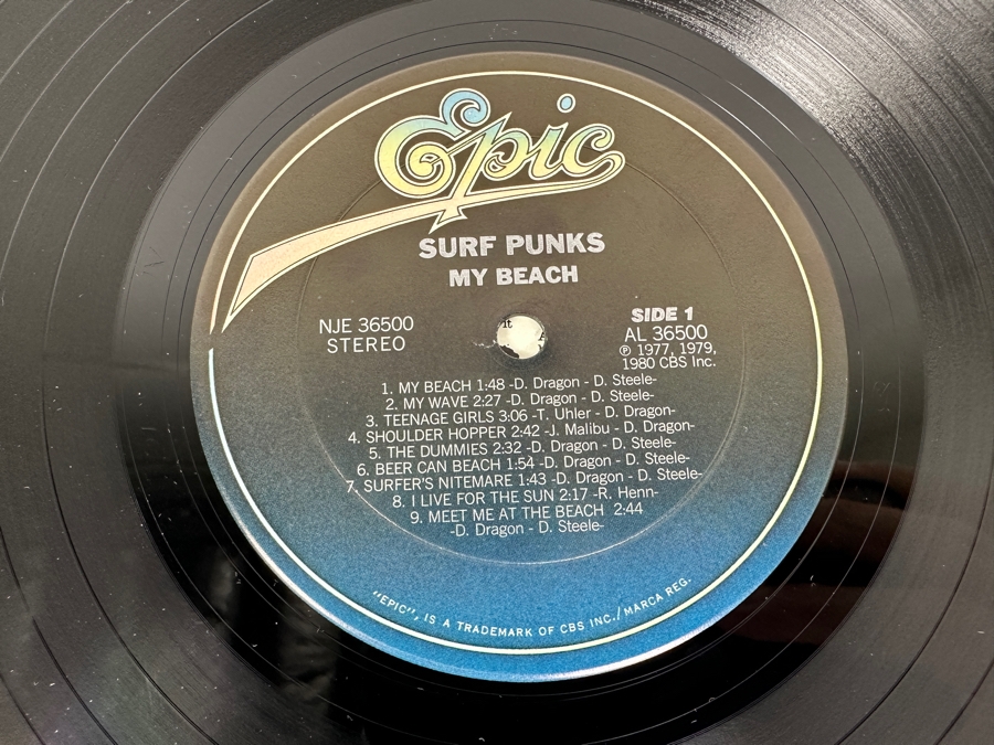 Surf Punks - My Beach NJE 36500 Epic Records Vinyl Record 1980 [Photo 5]