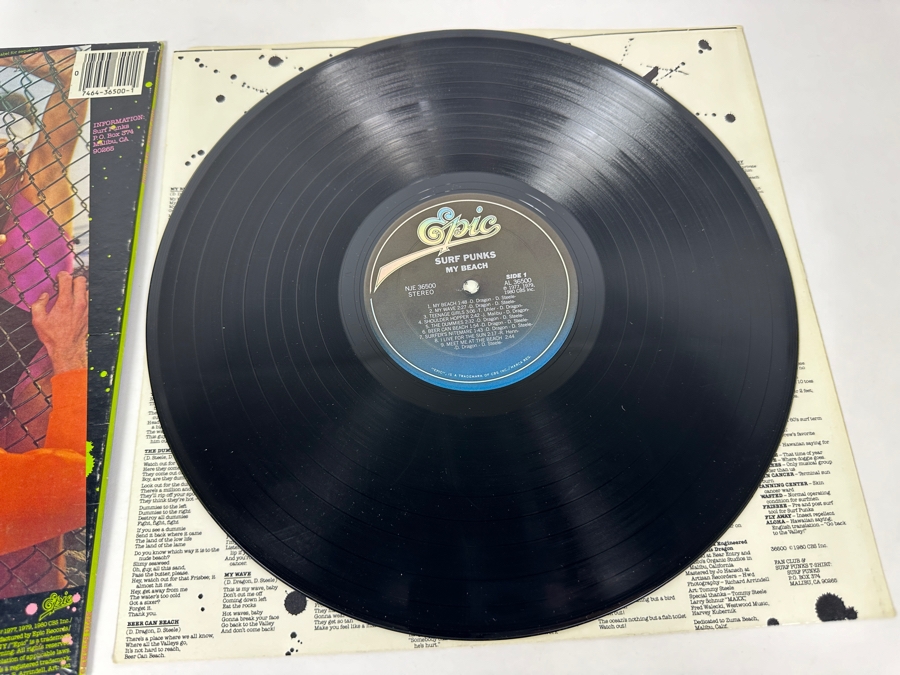 Surf Punks - My Beach NJE 36500 Epic Records Vinyl Record 1980 [Photo 4]