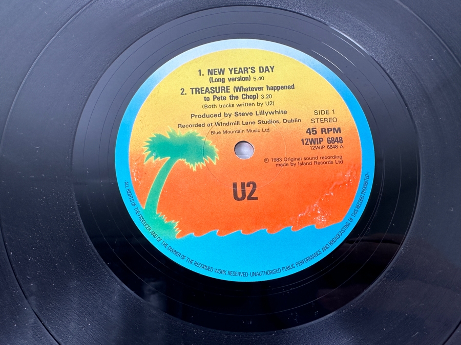 U2 - New Year's Day (Long Version) 12WIP 6848 Island Records Vinyl Record 1983 [Photo 3]