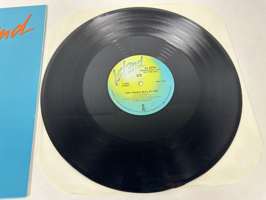 U2 - Two Hearts Beat As One DMD 643 Island Records Vinyl Record 1983 Promo Copy [Photo 3]