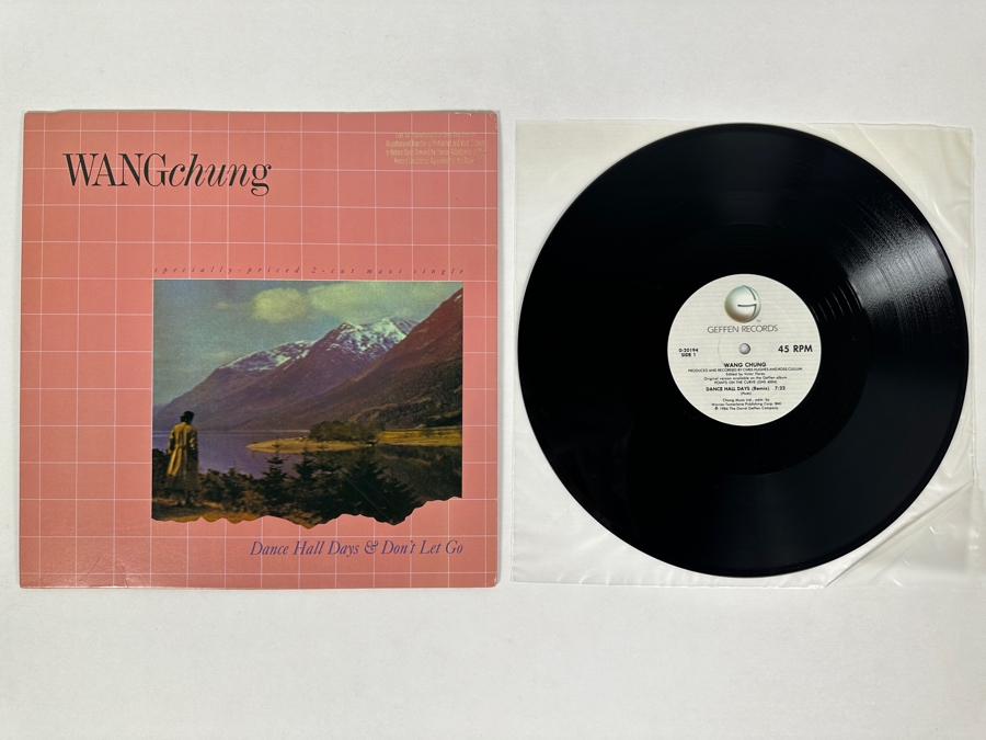 Wang Chung - Dance Hall Days (Remix) 0-20194 Geffen Records 12' Vinyl Record 1984 Promo Copy [Photo 1]